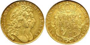 5 Гинея Королевство Англия (927-1649,1660-1707) Золото Вильгельм III (1650-1702)