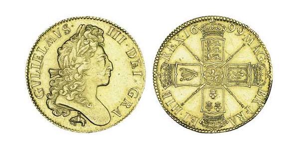 5 Гинея Королевство Англия (927-1649,1660-1707) Золото Вильгельм III (1650-1702)
