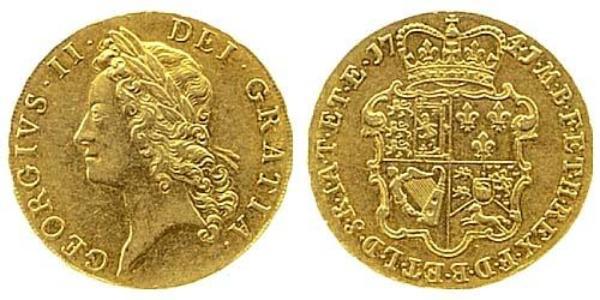 5 Гинея Королевство Великобритания (1707-1801) Золото Георг II (1683-1760)