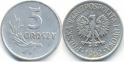5 Грош Польская Народная Республика (1952-1990) Алюминий 