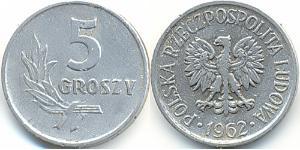 5 Грош Польская Народная Республика (1952-1990) Алюминий 