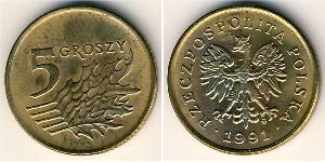 5 Грош Республіка Польща (1991 - ) Бронза 