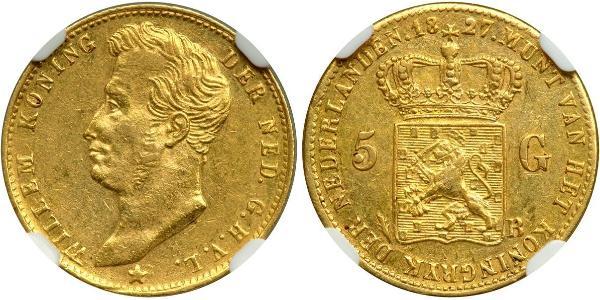 5 Гульден Нідерланди Золото William I of the Netherlands (1772 - 1843)