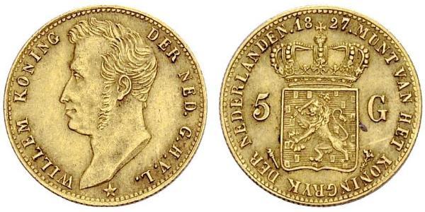 5 Гульден Нідерланди Золото William I of the Netherlands (1772 - 1843)