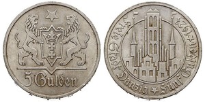 5 Гульден Gdansk (1920-1939) Серебро 