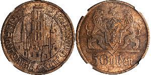 5 Гульден Gdansk (1920-1939) Серебро 