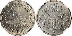 5 Гульден Gdansk (1920-1939) Срібло 
