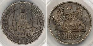 5 Гульден Gdansk (1920-1939) Срібло 