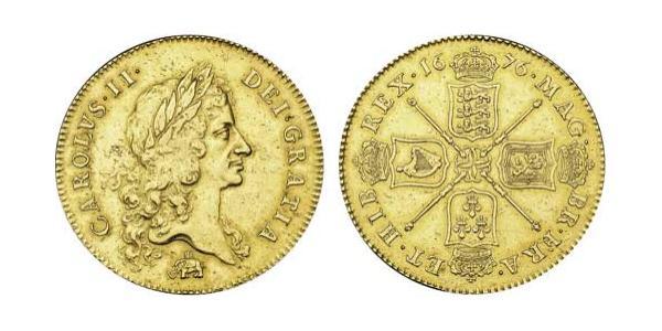 5 Гінея Королівство Англія (927-1649,1660-1707) Золото Карл II (1630-1685)