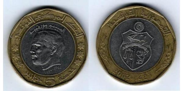 5 Динар Туніс Біметал 