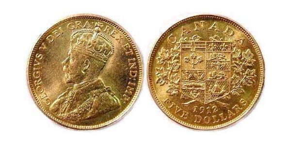 5 Долар Канада Золото Георг V (1865-1936)