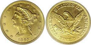 5 Долар США (1776 - ) Золото 