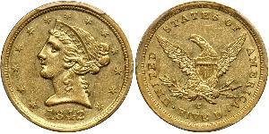 5 Долар США (1776 - ) Золото 