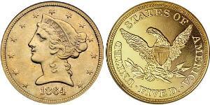5 Долар США (1776 - ) Золото 