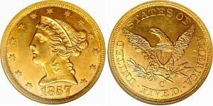 5 Долар США (1776 - ) Золото 
