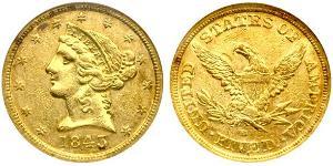5 Долар США (1776 - ) Золото 
