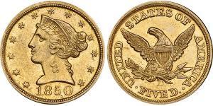 5 Долар США (1776 - ) Золото 