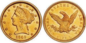 5 Долар США (1776 - ) Золото 