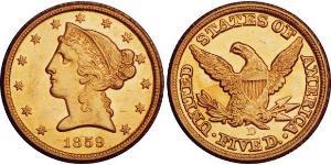 5 Долар США (1776 - ) Золото 