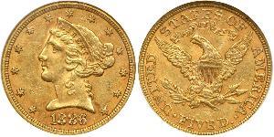 5 Долар США (1776 - ) Золото 