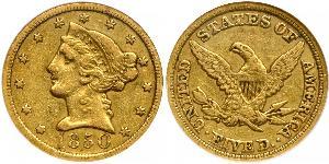 5 Долар США (1776 - ) Золото 