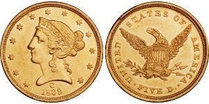 5 Долар США (1776 - ) Золото 