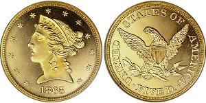 5 Долар США (1776 - ) Золото 