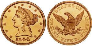 5 Долар США (1776 - ) Золото 