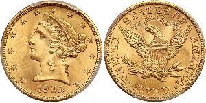 5 Долар США (1776 - ) Золото 