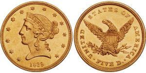 5 Долар США (1776 - ) Золото 