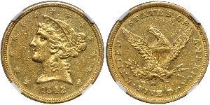 5 Долар США (1776 - ) Золото 