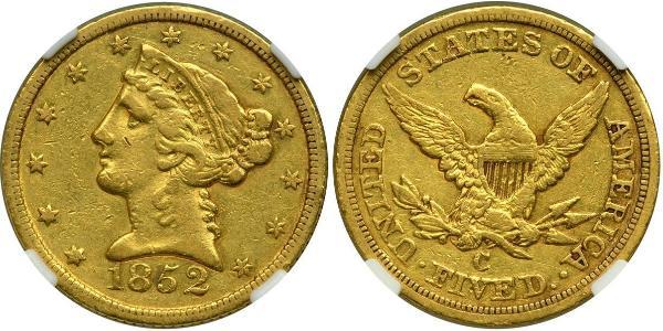 5 Долар США (1776 - ) Золото 