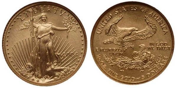 5 Долар США (1776 - ) Золото 