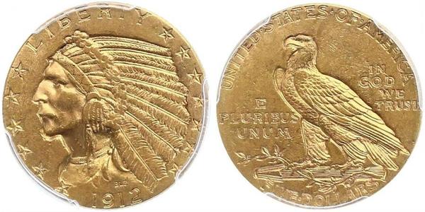 5 Долар США (1776 - ) Золото 