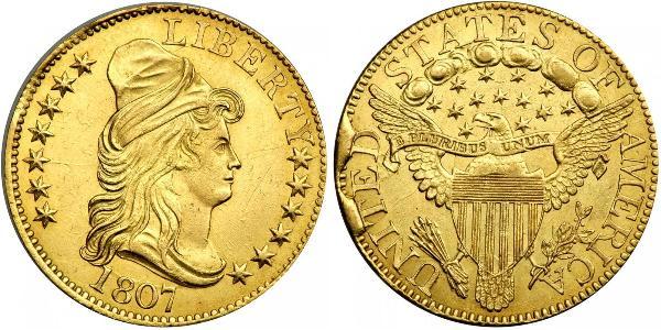 5 Долар США (1776 - ) Золото 