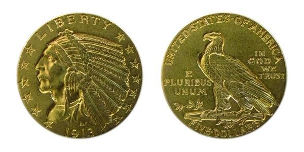 5 Долар США (1776 - ) Золото 