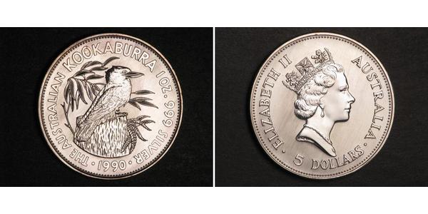 5 Долар Австралія (1939 - ) Срібло Єлизавета II (1926-2022)