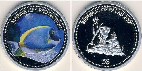 5 Долар Палау Срібло 