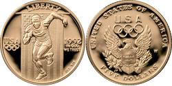 5 Доллар США (1776 - ) Золото 