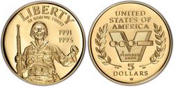 5 Доллар США (1776 - ) Золото 