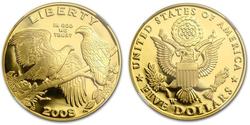 5 Доллар США (1776 - ) Золото 
