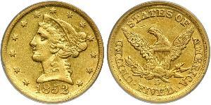 5 Доллар США (1776 - ) Золото 