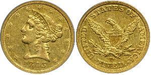 5 Доллар США (1776 - ) Золото 