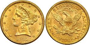 5 Доллар США (1776 - ) Золото 