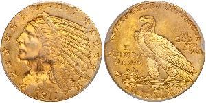 5 Доллар США (1776 - ) Золото 