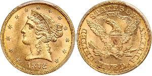 5 Доллар США (1776 - ) Золото 