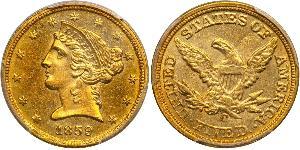 5 Доллар США (1776 - ) Золото 