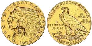 5 Доллар США (1776 - ) Золото 