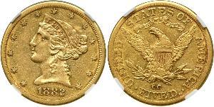 5 Доллар США (1776 - ) Золото 