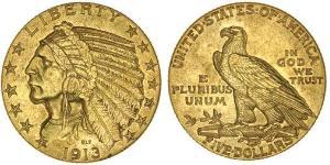 5 Доллар США (1776 - ) Золото 
